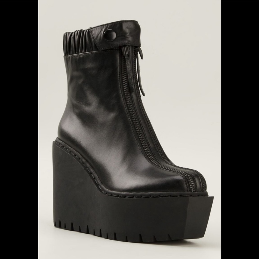 Opening Ceremony Black “Luna” double Zip Boots 36